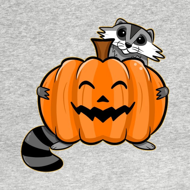 JACK-O-LANTERN RACCOON by roxiqt